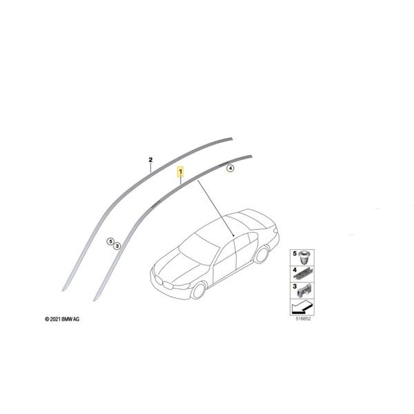 4 x BMW 3 Series G20 G21 G80 G81 2019-2024 Roof Rack Cover Cap Replacement SET
