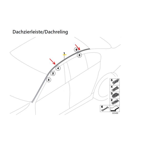 1 x BMW 5 Series F10 F11 2010-2016 Roof Rack Cover Cap Replacement